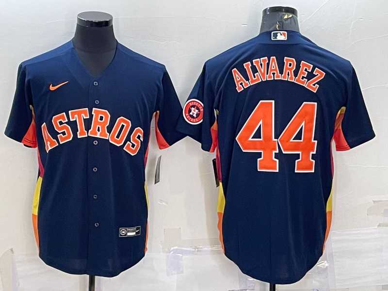 Men%27s Houston Astros #44 Yordan Alvarez Navy Blue With Patch Stitched MLB Cool Base Nike Jersey->houston astros->MLB Jersey
